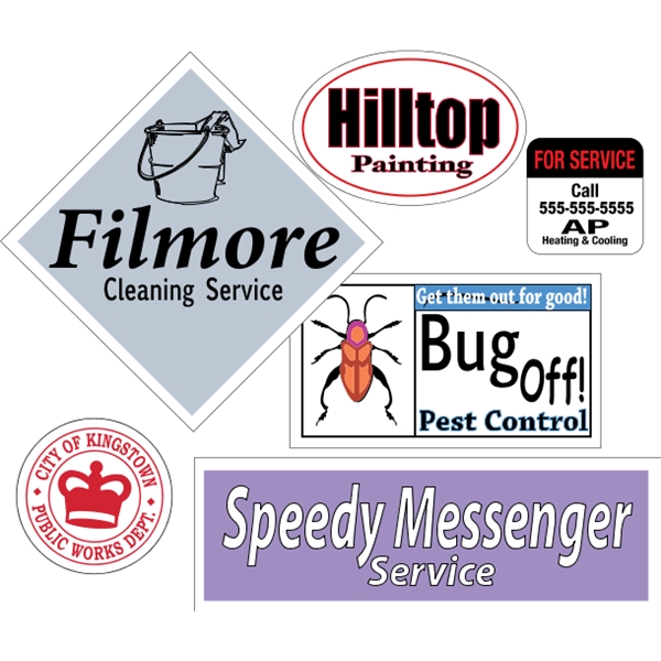 White vinyl decal with Super-Tac, back adhesive; suitable for indoor and... from ASI 89910 Stouse, LLC