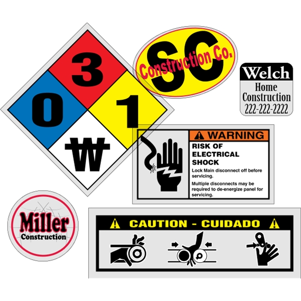 Clear polyester overlaminated decal with Super-Tac, back adhesive; suitable for indoor... from ASI 89910 Stouse, LLC