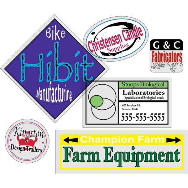 Clear polyester overlaminated decal with Super-Tac, back adhesive; suitable for indoor... from ASI 89910 Stouse, LLC