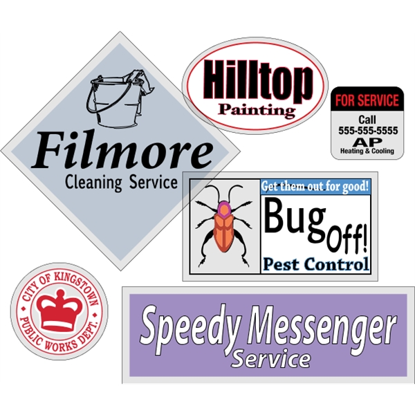 Clear polyester overlaminated decal with Super-Tac, back adhesive; suitable for indoor... from ASI 89910 Stouse, LLC