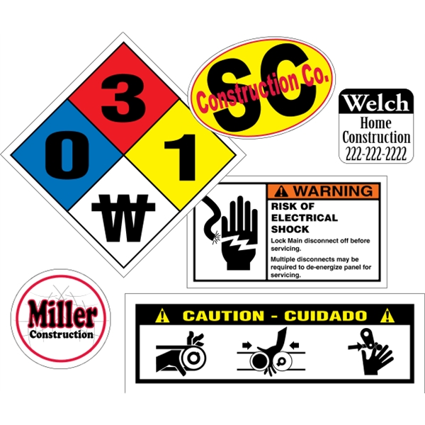 White vinyl overlaminated decal with Super-Tac, back adhesive; suitable for indoor... from ASI 89910 Stouse, LLC