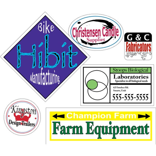 White vinyl overlaminated decal with Super-Tac, back adhesive; suitable for indoor... from ASI 89910 Stouse, LLC