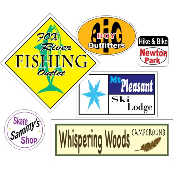 White vinyl overlaminated decal with Super-Tac, back adhesive; suitable for indoor... from ASI 89910 Stouse, LLC