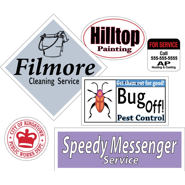 White vinyl overlaminated decal with Super-Tac, back adhesive; suitable for indoor... from ASI 89910 Stouse, LLC