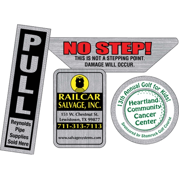 Brushed chrome decals are suitable for indoor or outdoor use and... from ASI 89910 Stouse, LLC