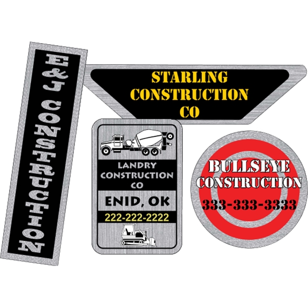 Overlaminated brushed chrome polyester decals are suitable for indoor or outdoor... from ASI 89910 Stouse, LLC