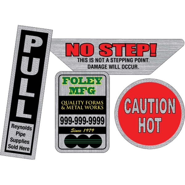 Overlaminated brushed chrome polyester decals are suitable for indoor or outdoor... from ASI 89910 Stouse, LLC