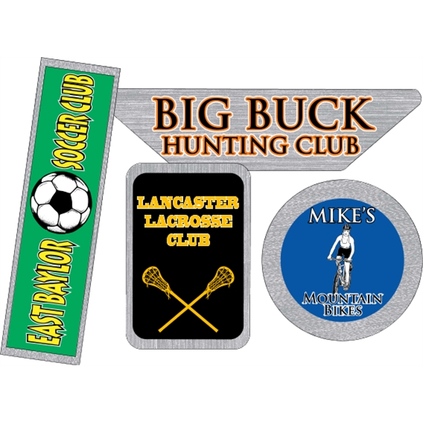 Overlaminated brushed chrome polyester decals are suitable for indoor or outdoor... from ASI 89910 Stouse, LLC