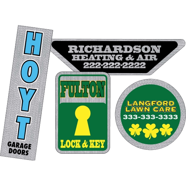 Overlaminated brushed chrome polyester decals are suitable for indoor or outdoor... from ASI 89910 Stouse, LLC