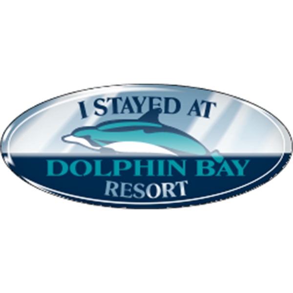 3,5" x 1.5" oval shaped domed decal with your choice of... from ASI 89910 Stouse, LLC