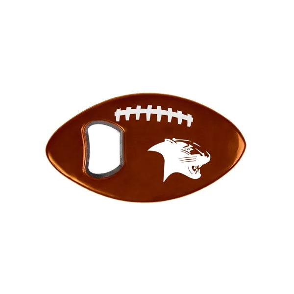 0.17" x 2.33" x 4.33" ABS plastic football-shaped bottle opener.... from ASI 79530 Prime Line