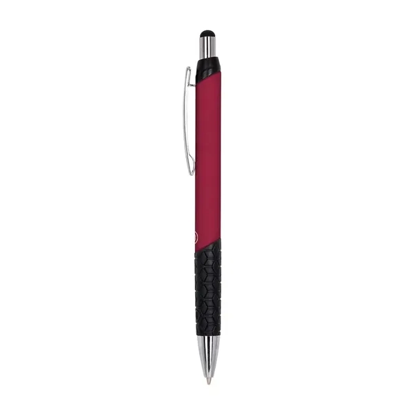 Plunger-action pen with black grip, stylus tip and built-in NFC chip.... from ASI 88060 Snugz/USA Inc