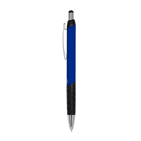 Plunger-action pen with black grip, stylus tip and built-in NFC chip.... from ASI 88060 Snugz/USA Inc