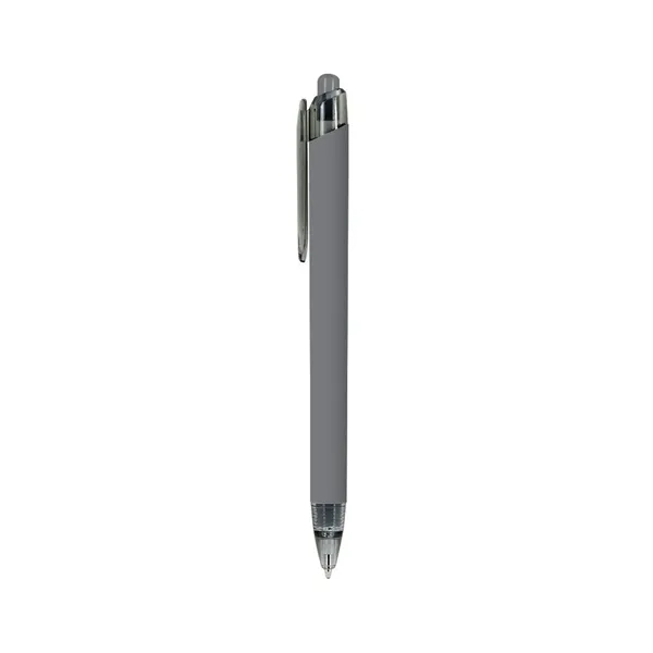 Recycled ABS plastic ballpoint pen with plunger-action, soft-touch rubber coating and... from ASI 88060 Snugz/USA Inc