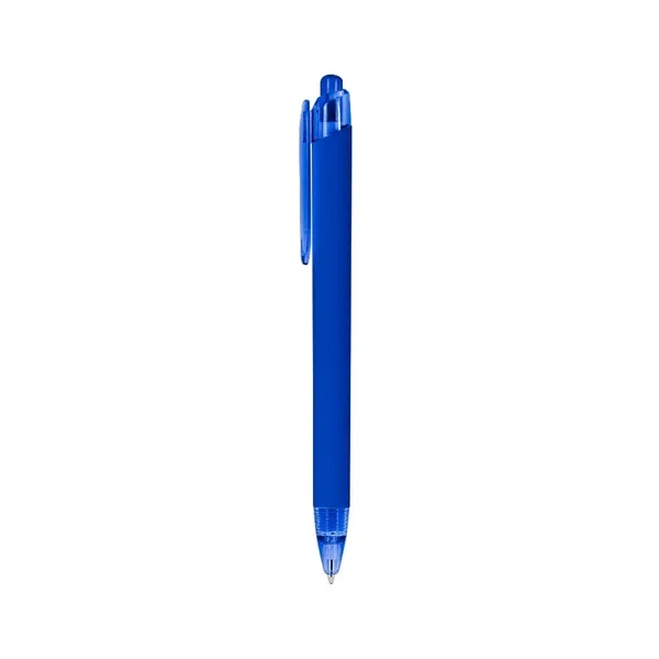 Recycled ABS plastic ballpoint pen with plunger-action, soft-touch rubber coating and... from ASI 88060 Snugz/USA Inc