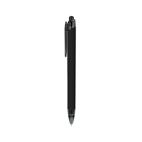 Recycled ABS plastic ballpoint pen with plunger-action, soft-touch rubber coating and... from ASI 88060 Snugz/USA Inc