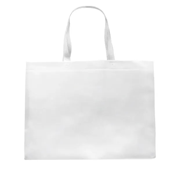 15.5" x 3.5" x 14" non-woven tote bag with 18" handles.... from ASI 88060 Snugz/USA Inc