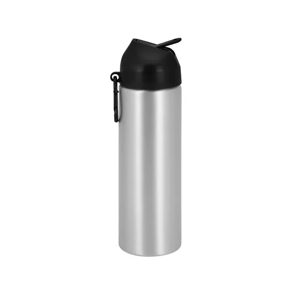20 oz. recycled aluminum bottle with press-down straw lid and attached... from ASI 88060 Snugz/USA Inc