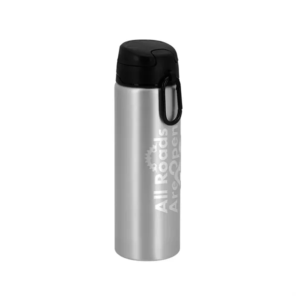 20 oz. recycled aluminum bottle with flip-up lid and attached carabiner.... from ASI 88060 Snugz/USA Inc
