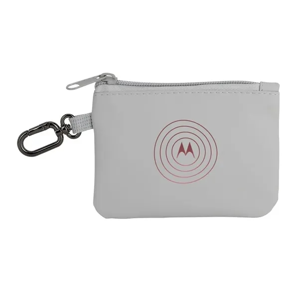 Polyester webbing wristlet with a sleek leatherette accent and modern gunmetal... from ASI 88060 Snugz/USA Inc