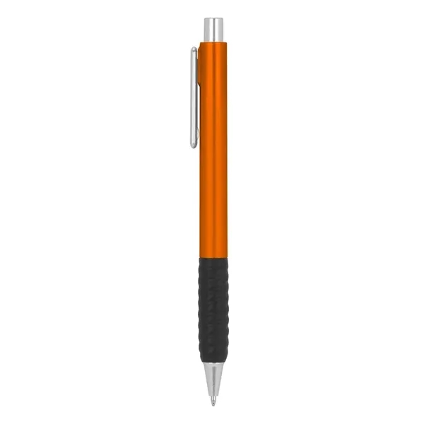 Recycled ABS plastic pen with a metallic barrel, plunger action mechanism... from ASI 88060 Snugz/USA Inc