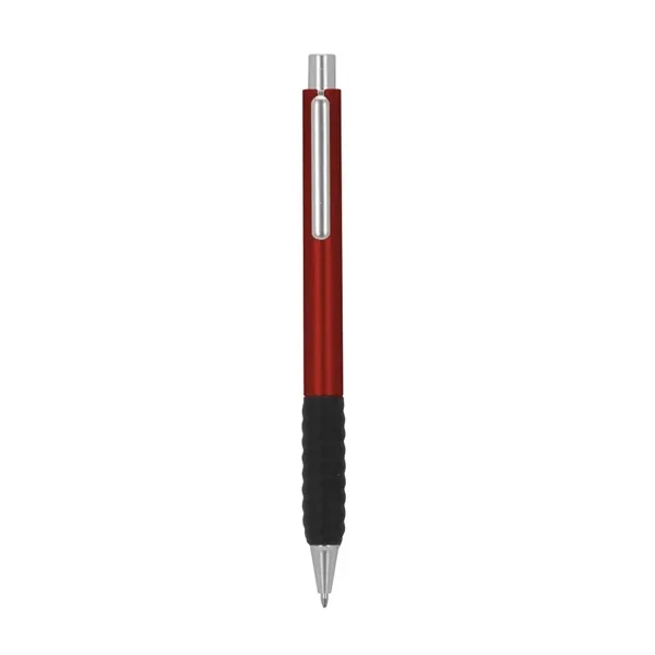 Recycled ABS plastic pen with a metallic barrel, plunger action mechanism... from ASI 88060 Snugz/USA Inc