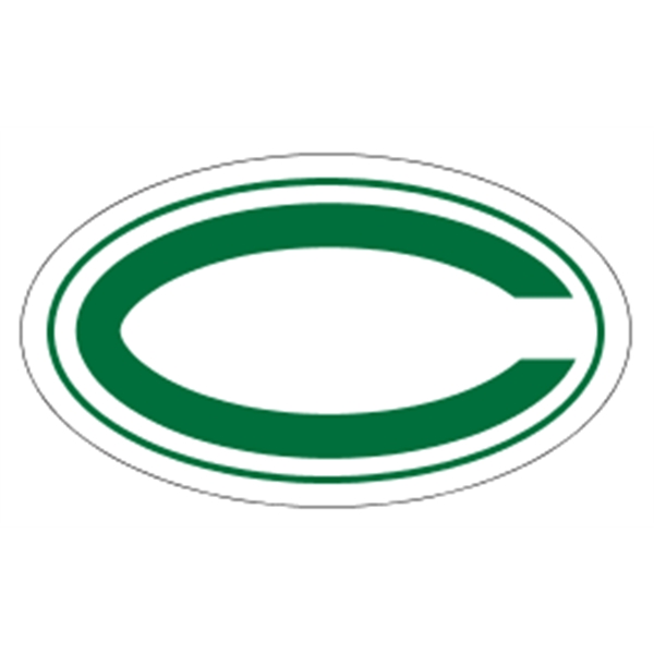 White premium vinyl helmet decal with 4CP printing and pressure sensitive... from ASI 89910 Stouse, LLC