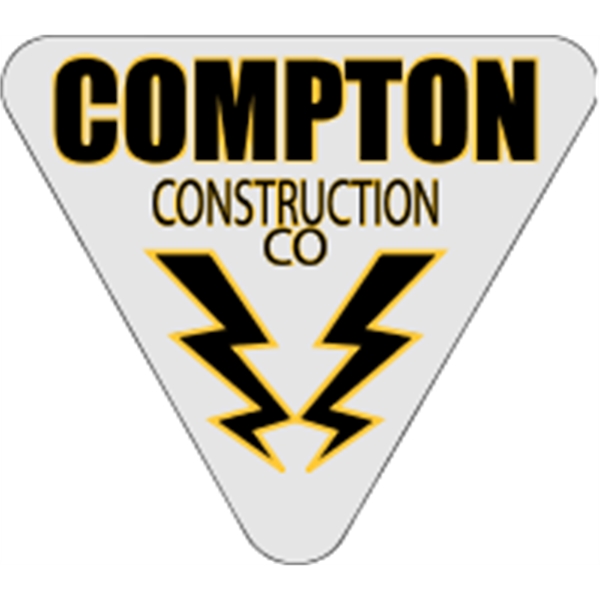 2.75" x 2.5" triangle shaped hard hat decals with permanent adhesive... from ASI 89910 Stouse, LLC