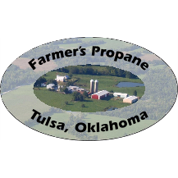 3" x 1.75" oval shaped hard hat decals with 4 color... from ASI 89910 Stouse, LLC