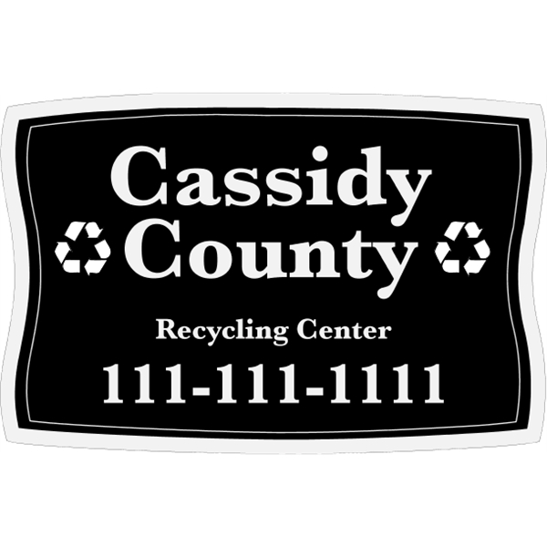 Wavy rectangular shaped truck door decal with pressure-sensitive adhesive.... from ASI 89910 Stouse, LLC