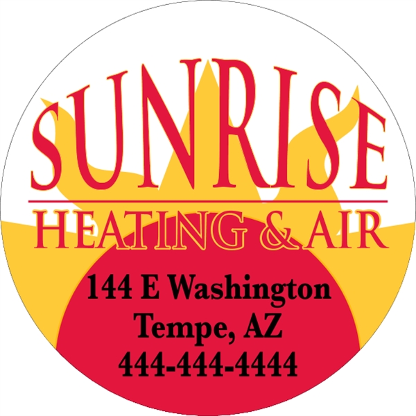 18" circle shaped truck door decal with pressure-sensitive adhesive.... from ASI 89910 Stouse, LLC