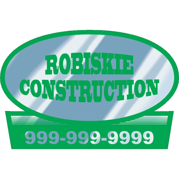 Oval and box shaped truck door decal with pressure-sensitive adhesive.... from ASI 89910 Stouse, LLC