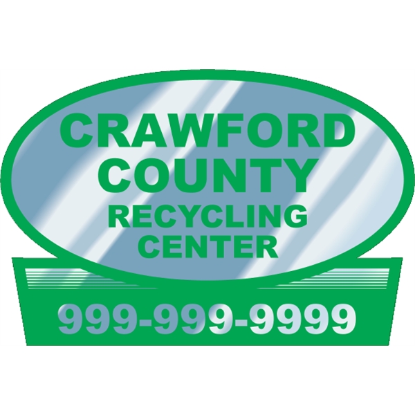 Oval and box shaped truck door decal with pressure-sensitive adhesive.... from ASI 89910 Stouse, LLC