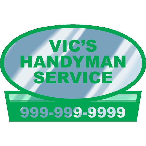 Oval and box shaped truck door decal with pressure-sensitive adhesive.... from ASI 89910 Stouse, LLC