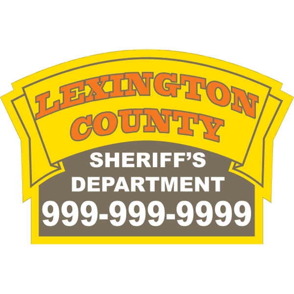 Banner shaped truck door decal with pressure-sensitive adhesive.... from ASI 89910 Stouse, LLC