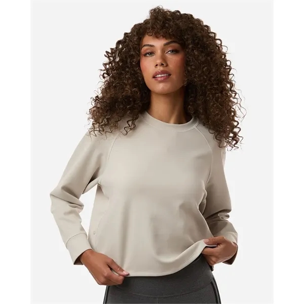 Adidas Women's Beyond Side-Snap Crewneck Sweatshirt... from ASI 84358 S&S Activewear