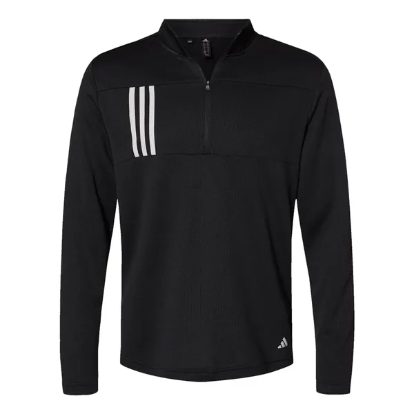 Adidas 3-Stripes Double Knit Quarter-Zip Pullover... from ASI 84358 S&S Activewear