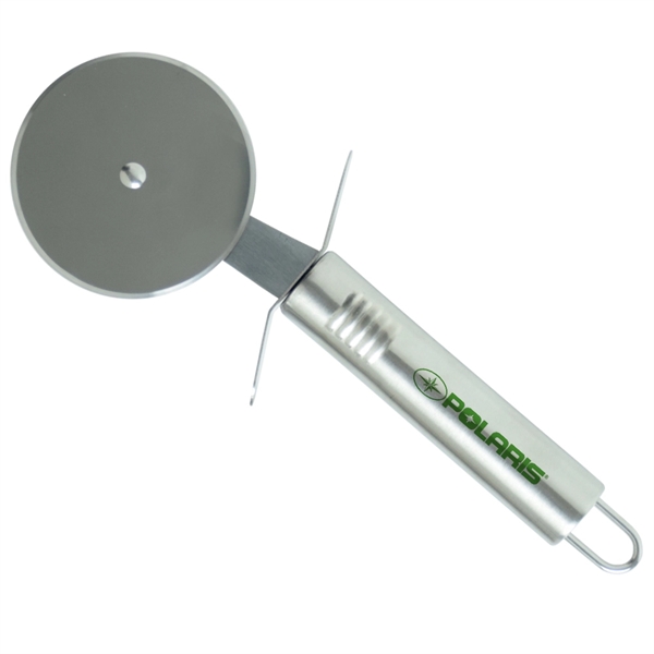 8" pizza cutter that's made of stainless steel with a convenient... from ASI 38120 Ball Pro / Diversified Quality Kitchenware
