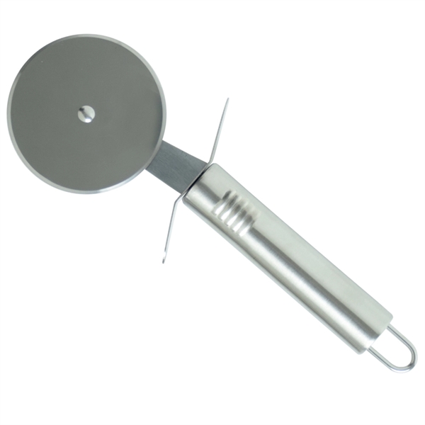 8" pizza cutter that's made of stainless steel with a convenient... from ASI 38120 Ball Pro / Diversified Quality Kitchenware