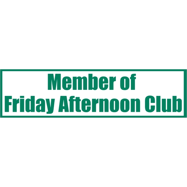 11.5" x 3" vinyl bumper sticker with pressure-sensitive adhesive.... from ASI 89910 Stouse, LLC