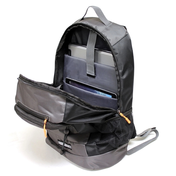 sleek sporty backpack great for use as an outdoor or a... from ASI 79384 Preferred Nation Inc
