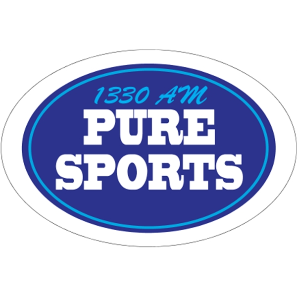 6" x 4" oval shaped vinyl bumper sticker with pressure-sensitive adhesive.... from ASI 89910 Stouse, LLC