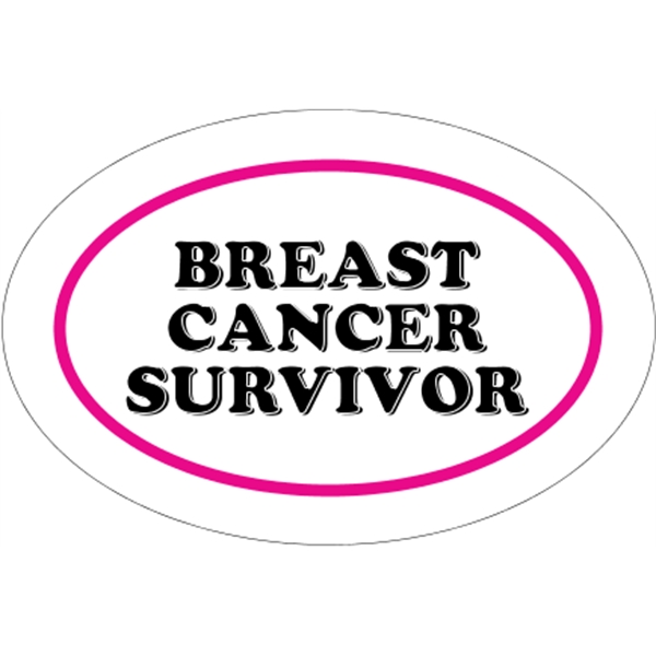 6" x 4" oval shaped vinyl bumper sticker with pressure-sensitive adhesive.... from ASI 89910 Stouse, LLC