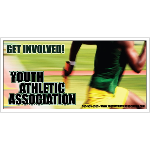 7.5" x 3.75" white vinyl bumper sticker with pressure-sensitive adhesive and... from ASI 89910 Stouse, LLC