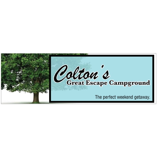 11.5" x 3.75" white vinyl bumper sticker with pressure-sensitive adhesive and... from ASI 89910 Stouse, LLC