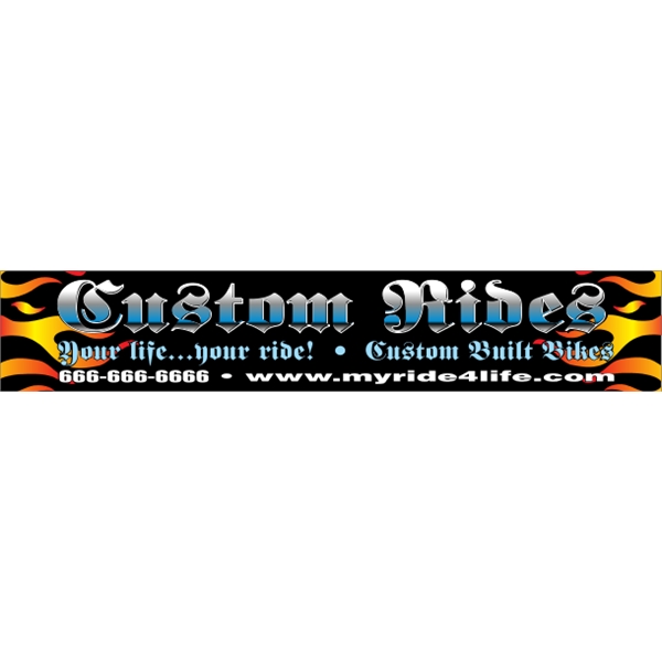 15" x 2.75" white vinyl bumper sticker with pressure-sensitive adhesive and... from ASI 89910 Stouse, LLC