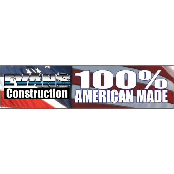 15" x 3.75" white vinyl bumper sticker with pressure-sensitive adhesive and... from ASI 89910 Stouse, LLC