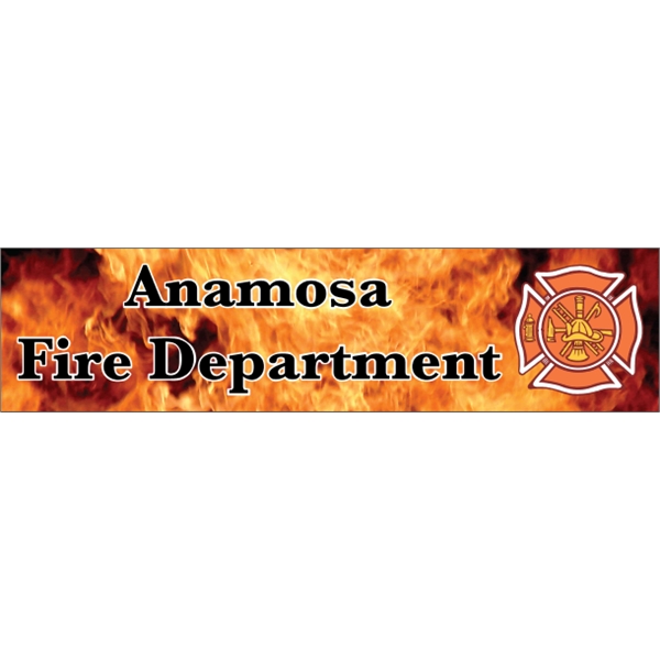 15" x 3.75" white vinyl bumper sticker with pressure-sensitive adhesive and... from ASI 89910 Stouse, LLC