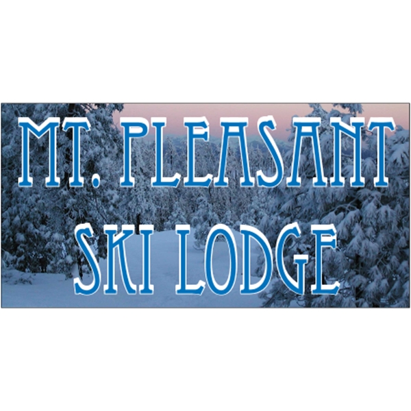 6.25" x 3.125" white vinyl bumper sticker with pressure-sensitive adhesive and... from ASI 89910 Stouse, LLC