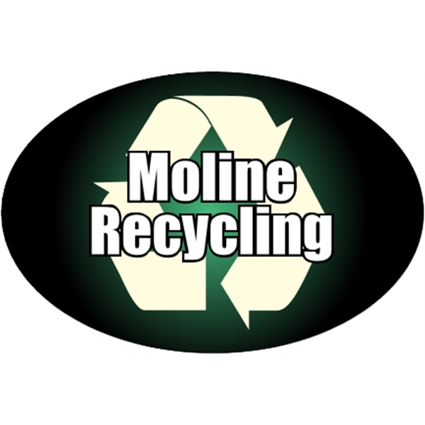 6" x 4" oval shaped white vinyl bumper sticker with pressure-sensitive... from ASI 89910 Stouse, LLC